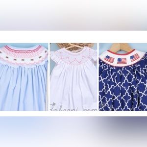COPY - COPY - THREE Babeeni smocked dresses NWT $65.00 for all 3